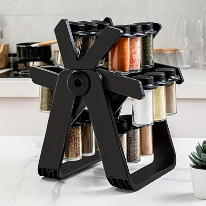 Revolving Countertop Spice Rack With 18 Jars