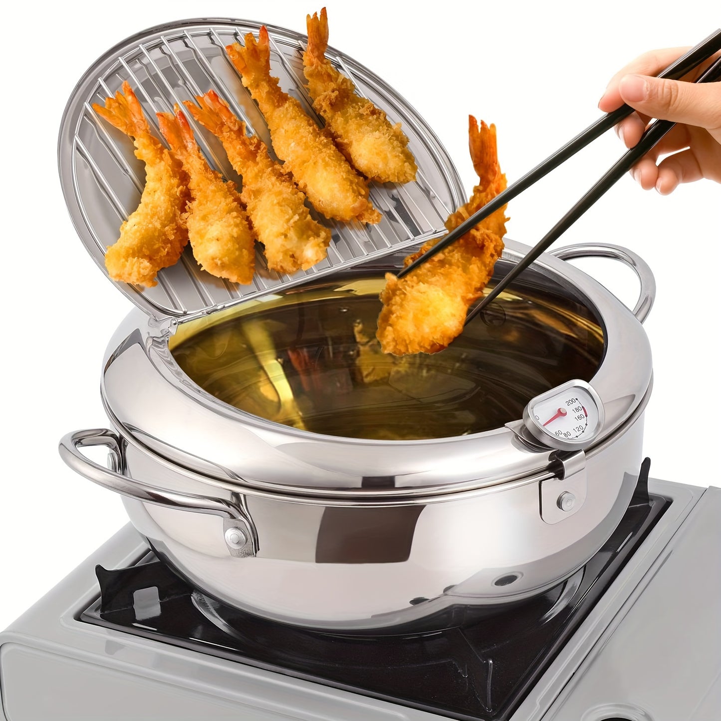 Stainless Steel Deep Fryer with Temperature Control