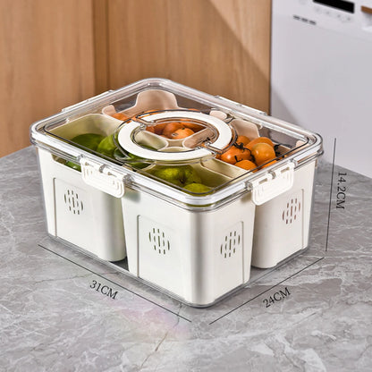 Stackable Refrigerator Organizer Bins with Lids