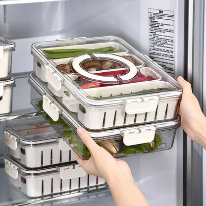 Stackable Refrigerator Organizer Bins with Lids