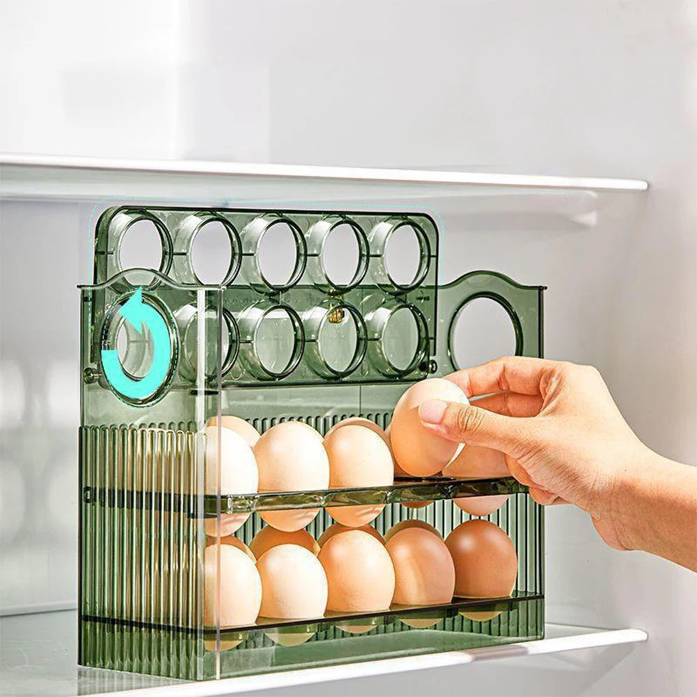 Egg Case Holder with Handle for Refrigerator