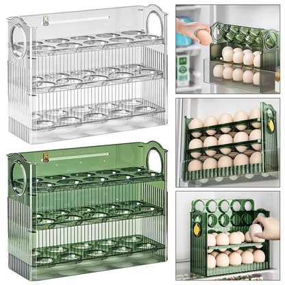 Egg Case Holder with Handle for Refrigerator